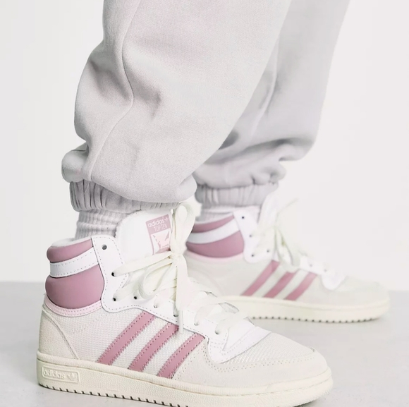 Adidas Originals Top Ten sneakers in cream white & magic mauve - Picture 2 of 8